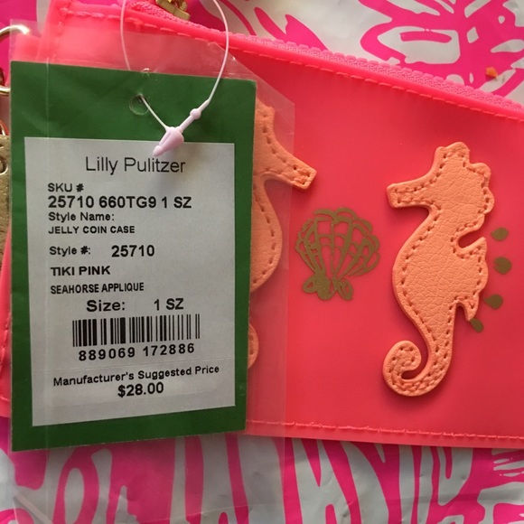 LOWEST 🌸 Tiki Pink Seahorse Jelly Coin Purse 🐚 - Picture 4 of 6